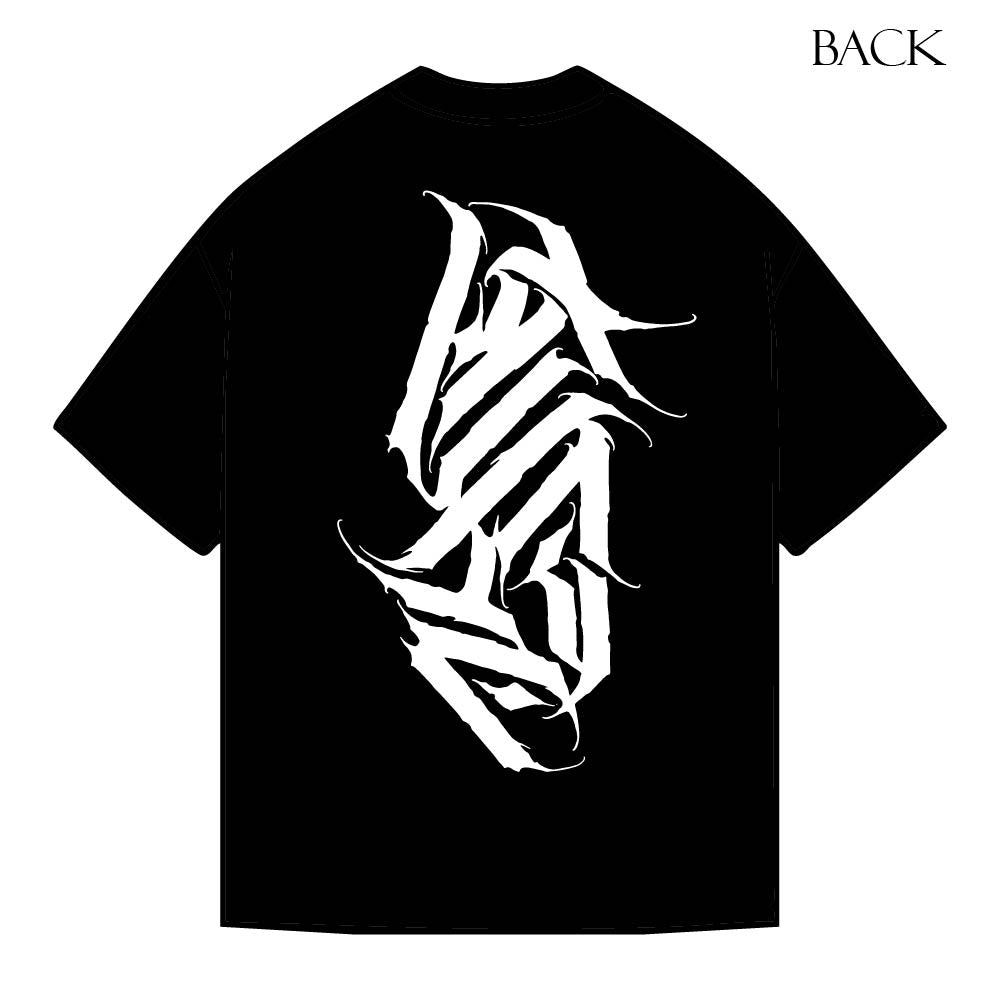 Camiseta Oversized Negra LETTERING ABSTRACT / Subleink